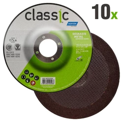 Disco de Desbaste Metal 4.1/2 POL x 6,4 MM Furo 7/8 POL Classic Kit 10 Peças NORTON
