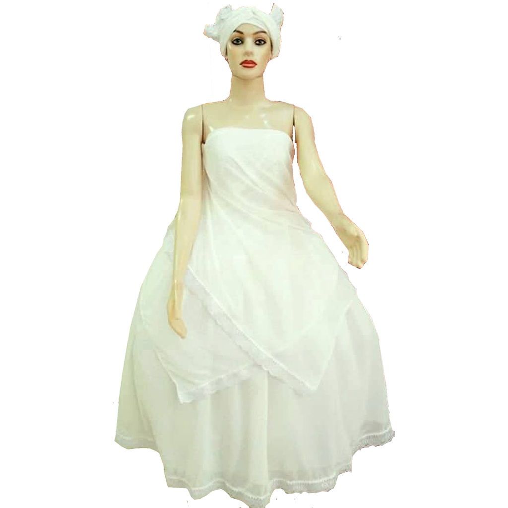 Roupa De Ração Baiana Branca 3pçs Oxford Umbanda Candomblé