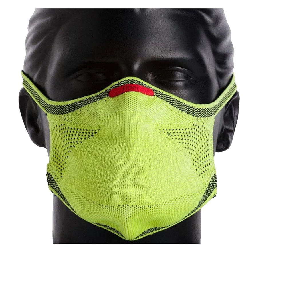 Máscara Fiber Knit de Proteção 3d Reutilizável Com Refil - Verde Limão