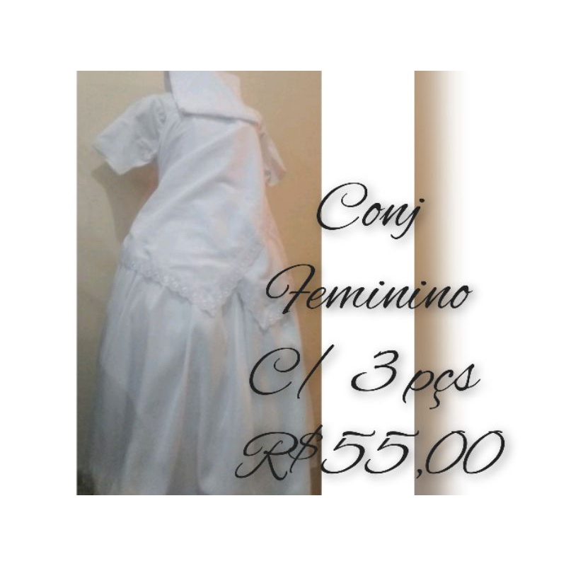 Roupa De Candomblé E Umbanda ,3 Pçs, Saia , Pn De Cabeça E Pano Da Costa  Tecido MICROFIBRA.
