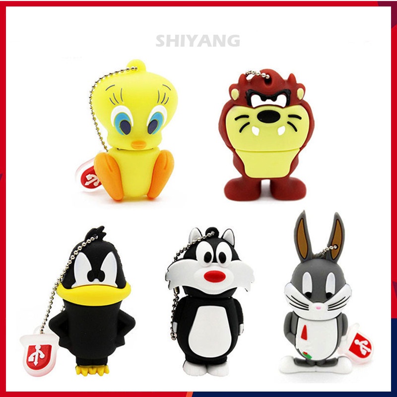 Unidade Flash Usb Dos Desenhos Animados Looney Tunes 128gb Gb Gb 16 32 64gb Memory Stick Pendrive Bugs Bunny Daffy Duck Pen Drive