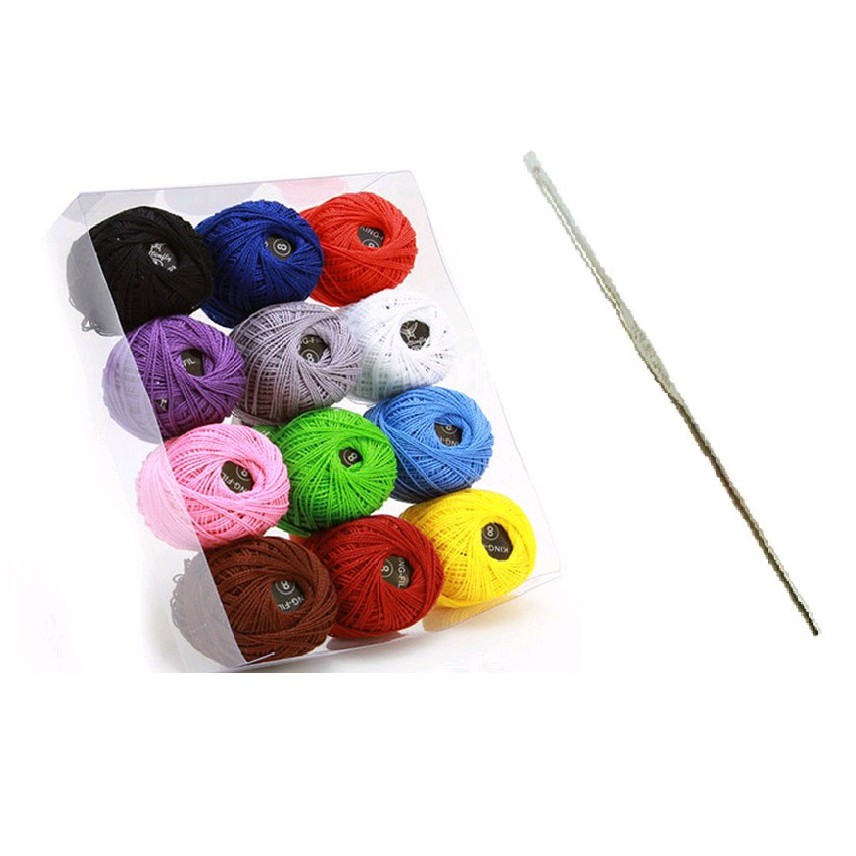 Kit 12 Linhas Crochê  + Agulha Crochê em Oferta na Shopee