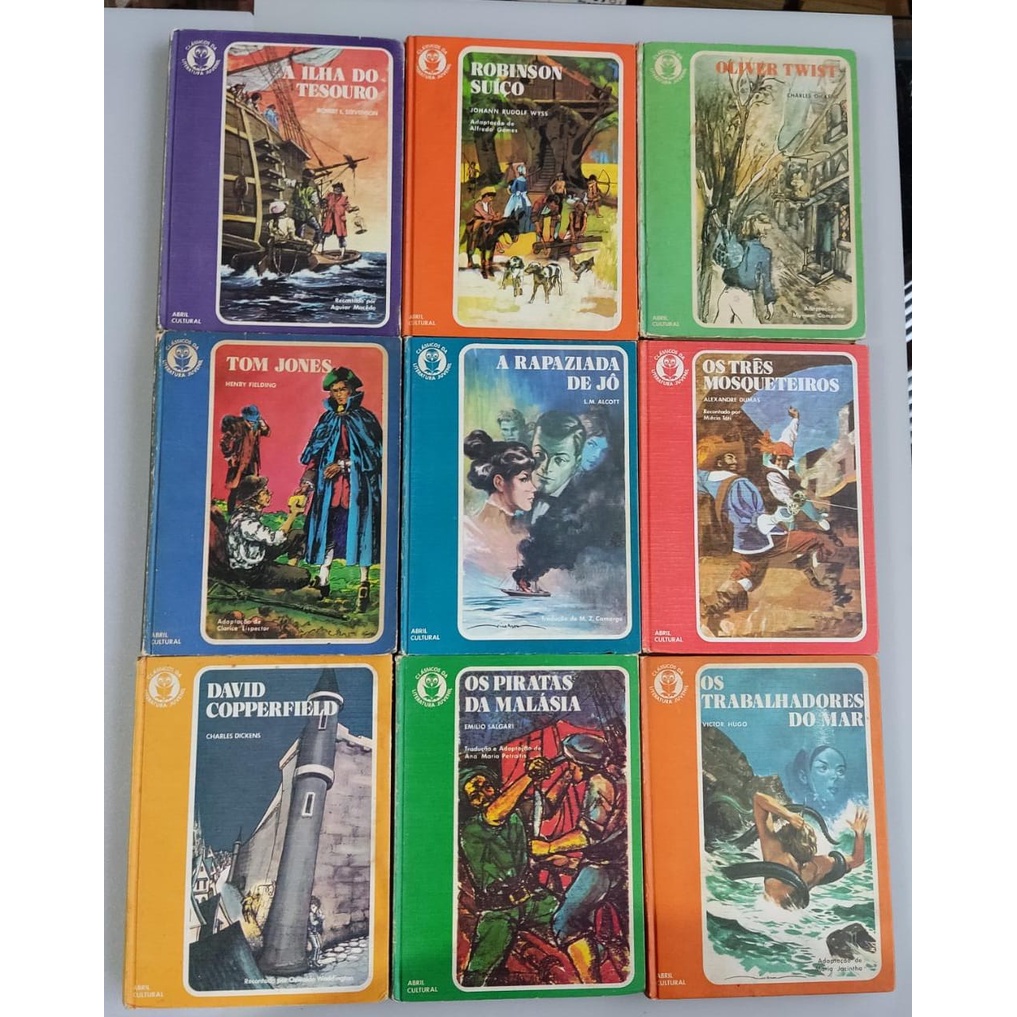 Livros da "Coleção Clássicos da Literatura Juvenil" - Abril Cultural - Títulos Diversos - Capa Dura