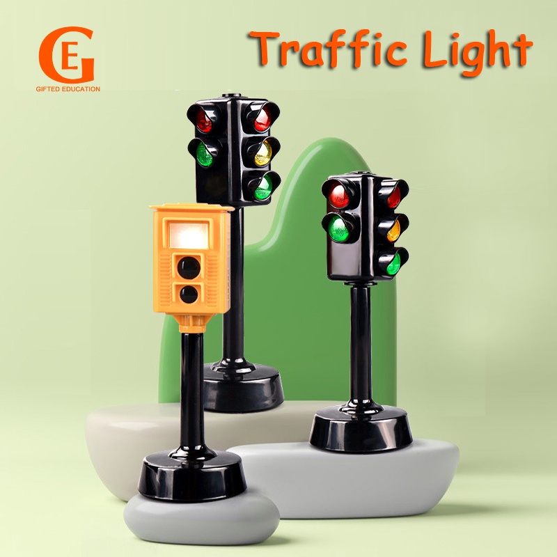 Kid Traffic Light Toy Com Luzes Adereços Para Educação De Segurança De Trânsito Aprenda Regras De Tráfego Brinquedos Educativos Precoce