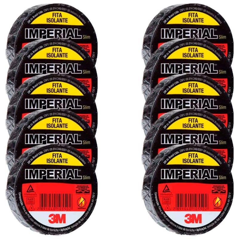 Fita Isolante IMPERIAL 10 Metros Kit Com 10 Unidades HB004236020 3M - Home & Living