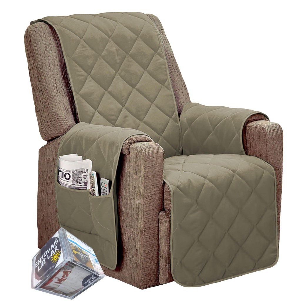 Capa Protetor Sofá 1 lugar Poltrona Papai Avulso Caqui