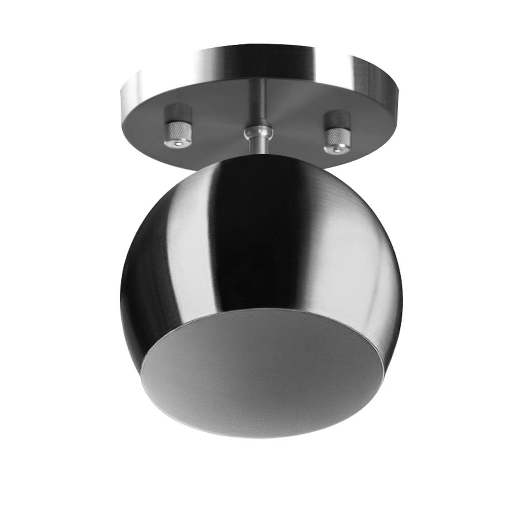 Lustre Plafon Bola 15 cm Redonda Escovado