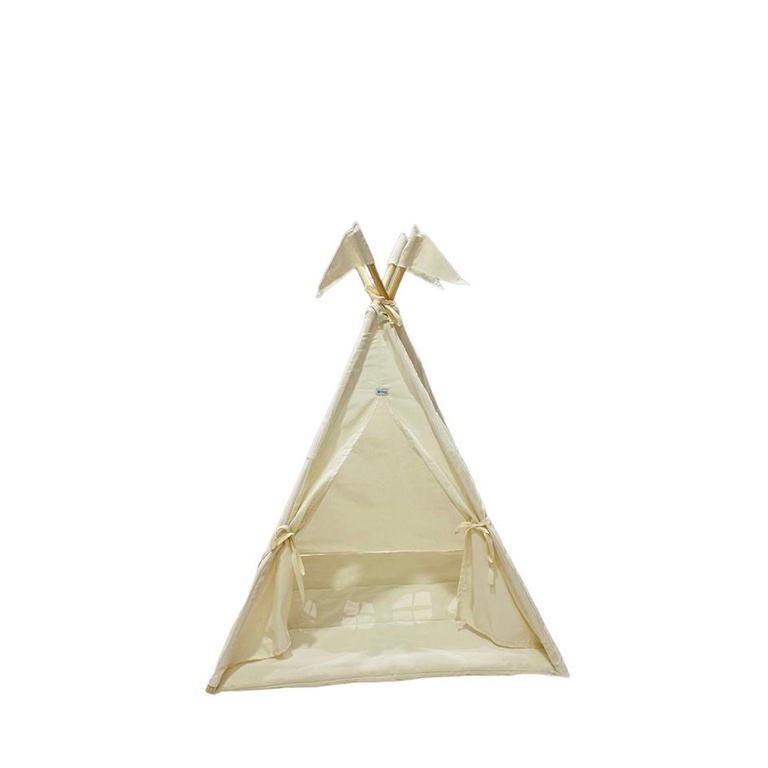 Cabana infantil + Colchonete 90x90 cor cru em Oferta na Shopee