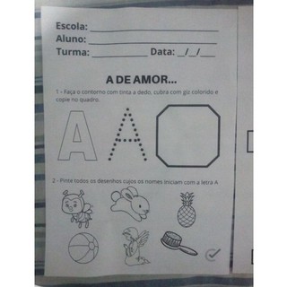 600 atividades educativo infantil,( NÃO VEM ENCADERNADO )folhas com mais de 600 atividades e desenhos aleatórios para colorir