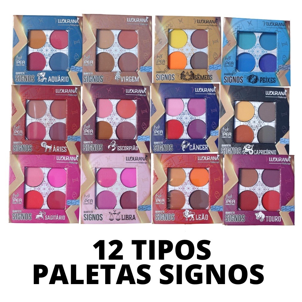 Diversas Paletas de Sombra Signos Ludurana Shopee Brasil