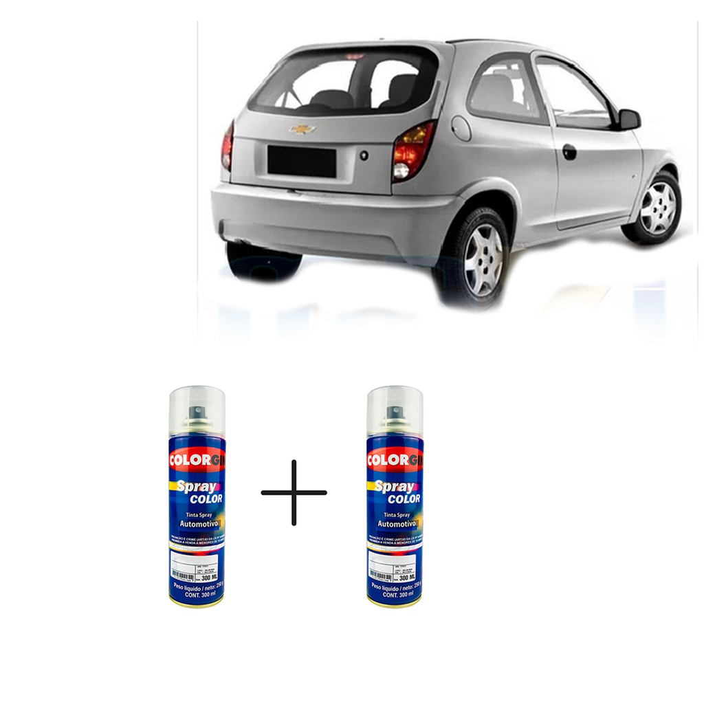 Spray Automotivo Prata Escuna GM + Spray Verniz 300ml em Oferta na Shopee