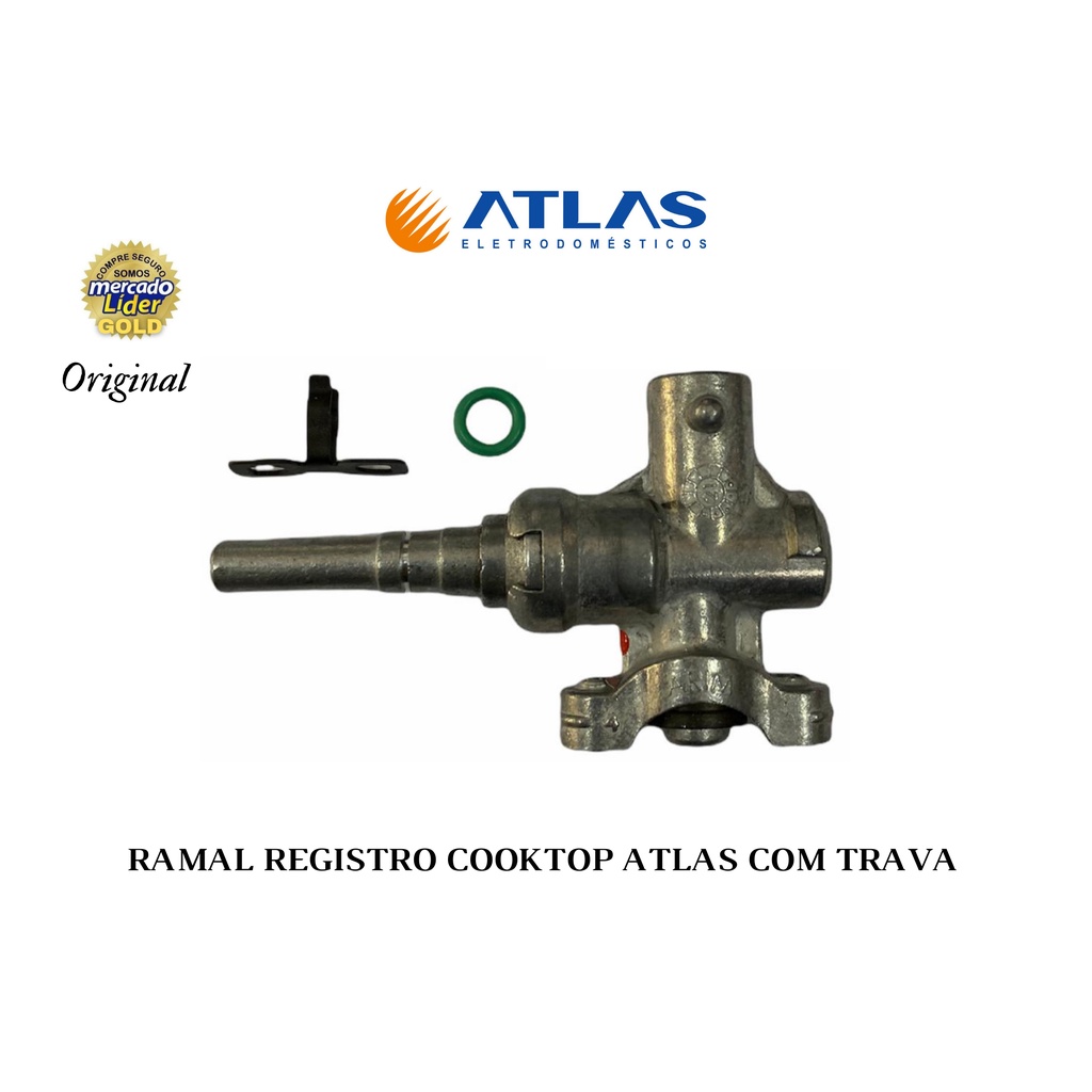 Ramal Registro Vertical Fogão Atlas Dako  Cooktop Com Travas  100%original