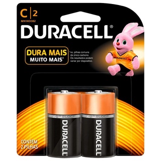 Pilha Alcalina Media C 1,5v Com 2 Unidades Duracell