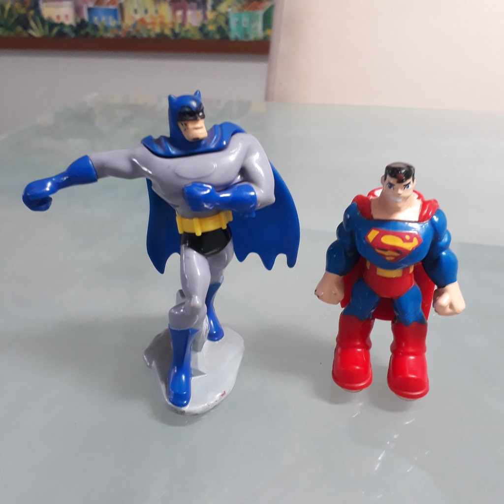 Lote DC Superman Batman maior mede 10 cm