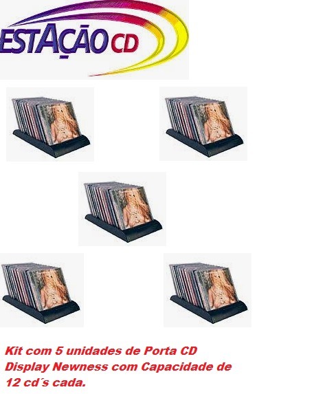 6 Unid Display Porta Cd Newness Flip109 - Capacidade 12 Cd?s