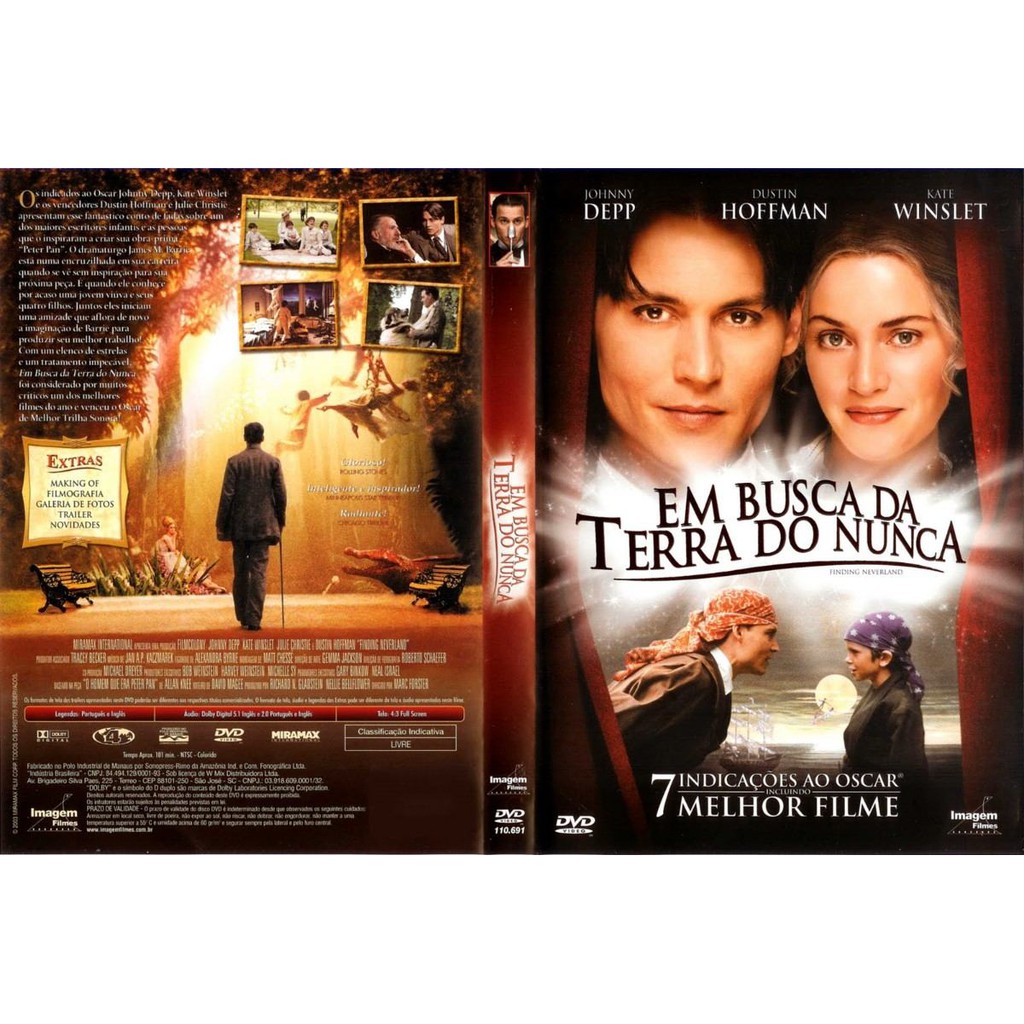 Dvd Em Busca Da Terra Do Nunca, Johnny Depp, Original