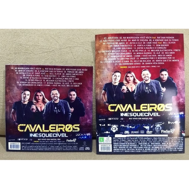 CD E DVD CAVALEIROS DO FORRO INESQUECIVEL AO VIVO NATAL RN CAPA PAPELÃO |  Shopee Brasil
