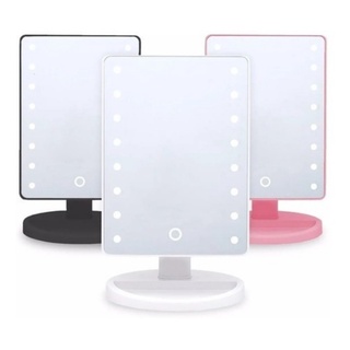 Espelho Para Maquiagem de Mesa Com 16 Luzes Led Camarim Portátil Penteadeira Estética