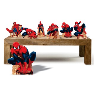 Homem Aranha Kit 7 enfeites de decoração de festa infantil Kit Enfeites kit festa em Oferta na Shopee