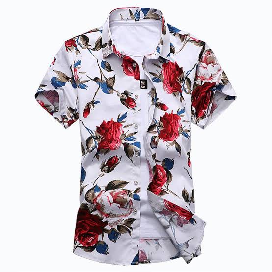 camisa social estampada floral