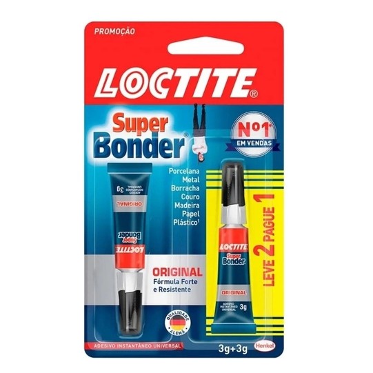Cola Super Bonder 3g+1,5g Brinde Ultra Resistente Original | Shopee Brasil
