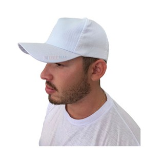 Boné Branco Liso Tipo Americano Para Açougue/ Bar/ Mercado/ Loja/ Churrasco/ Barraca/ Fast Food