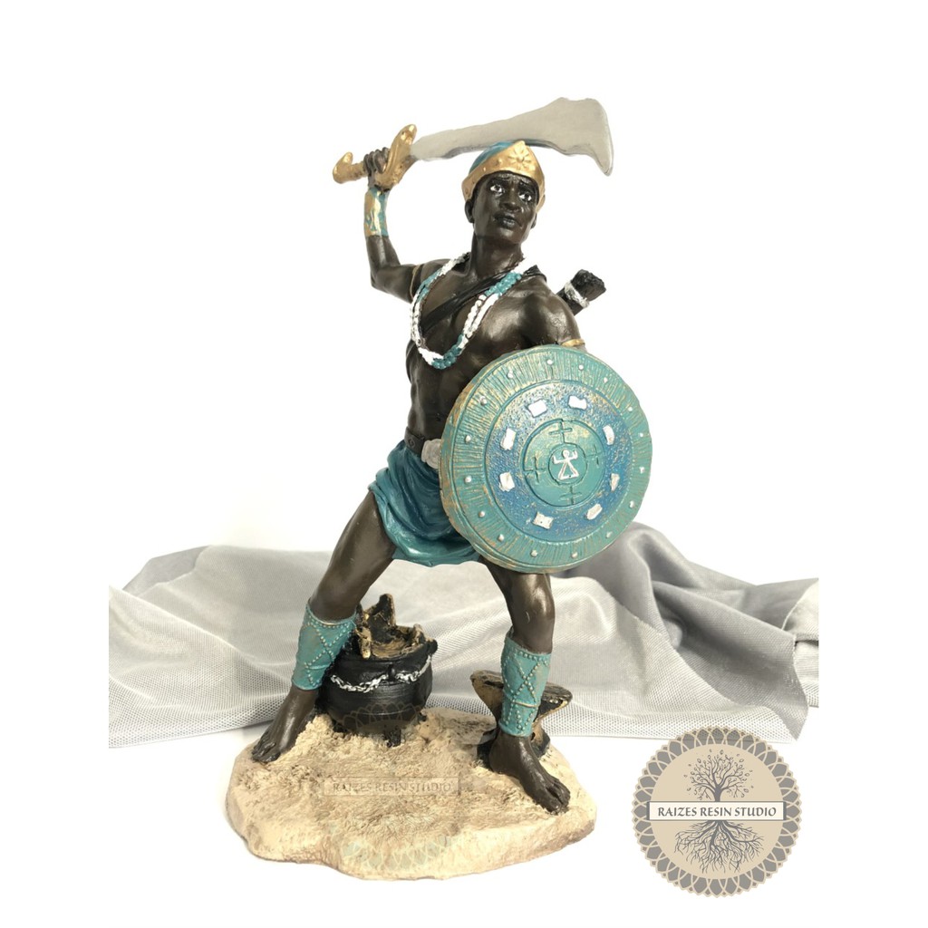Estatua/Escultura Imagem Ogum - Realista em Oferta na Shopee