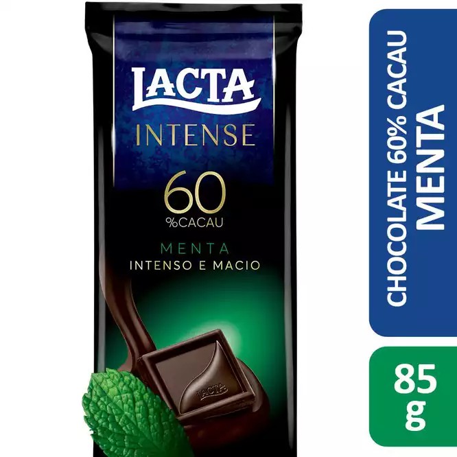 Chocolate LACTA Intense Menta 60 85g Shopee Brasil