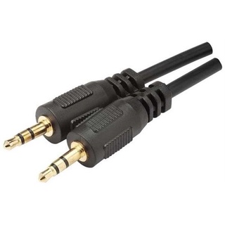 Cabo Auxiliar P2 Macho X P2 Macho Com 3 Metros Para Rádio Caixa De Som PC e TV MB71004-3MT Preto