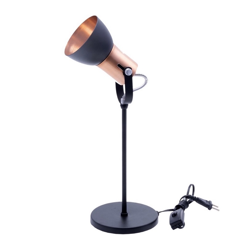 Luminária de mesa retrô articulável para 1 lâmpada