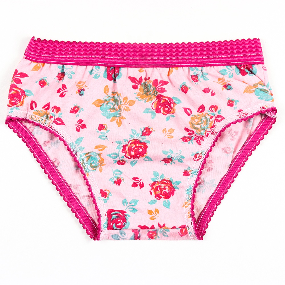 Kit c/ 10 - Calcinha infantil de algodão com cós, estampada em Oferta na Shopee