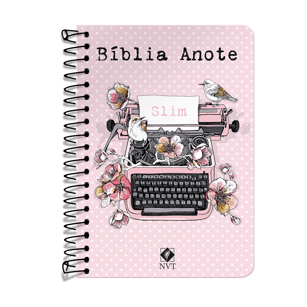 Bíblia Sagrada Anote Slim NVT Espiral  Typo Rosa Letra Média em Oferta na Shopee