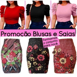 Conjunto feminino moda evangélica kit 6 peças promocao em Oferta na Shopee