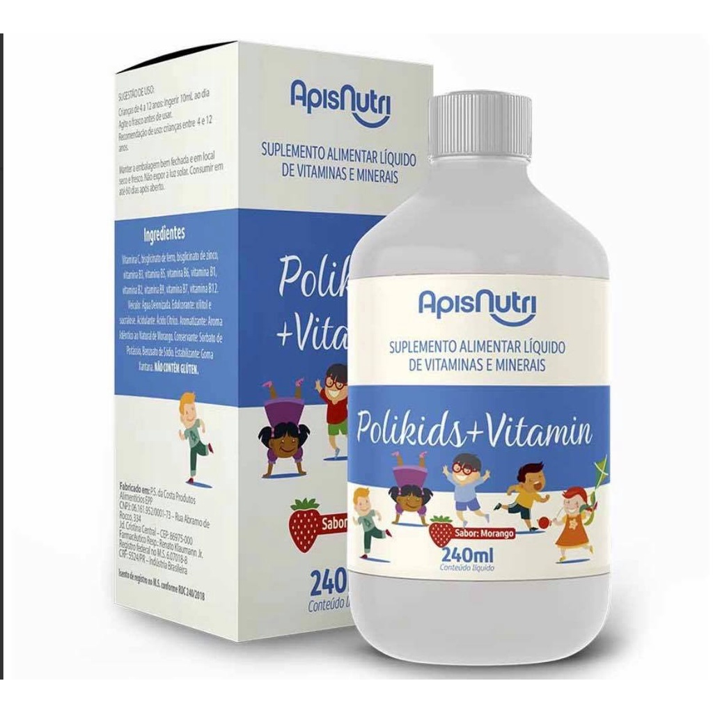 Multivitaminico Polivitaminico PoliKids 240 ml - ApisNutri