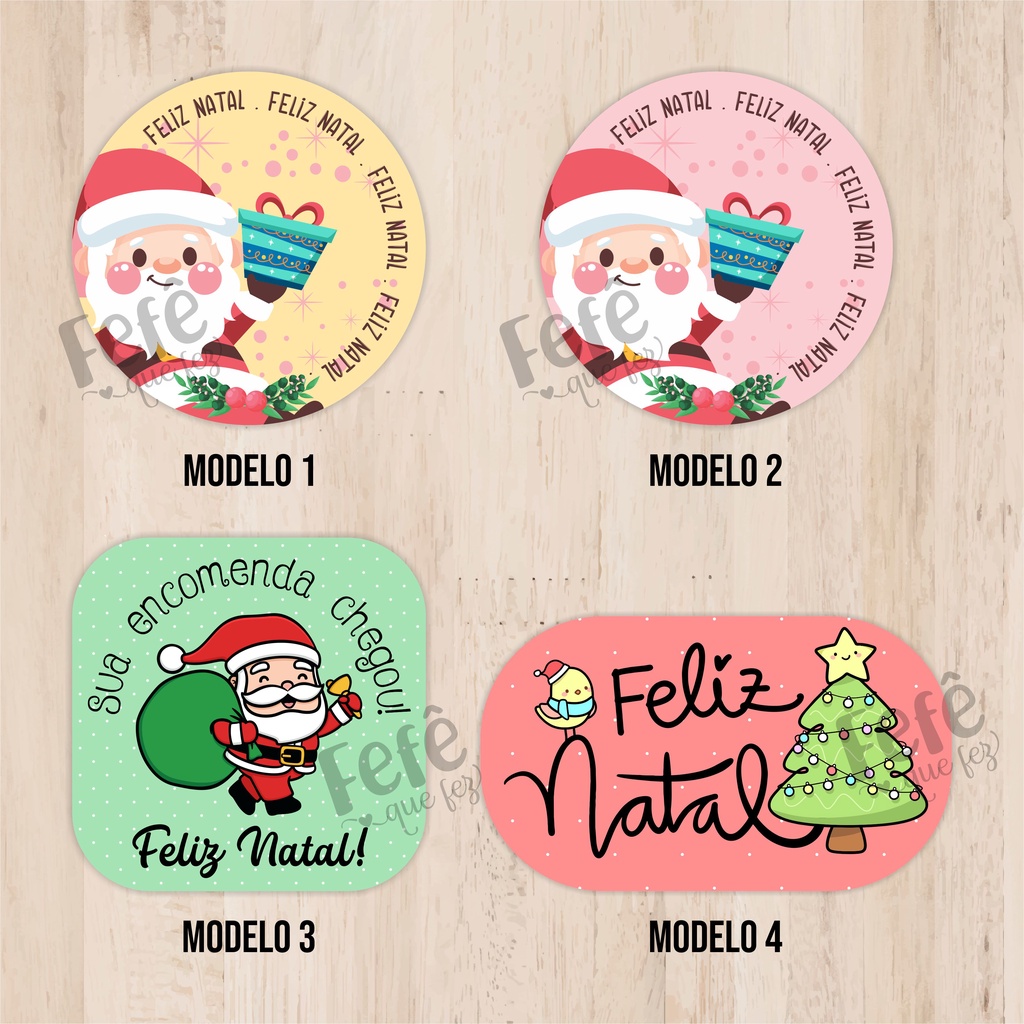 Adesivos de Natal | Escolha o modelo | papelaria encomendas correios  artesanato etiquetas lembrancinhas | Shopee Brasil