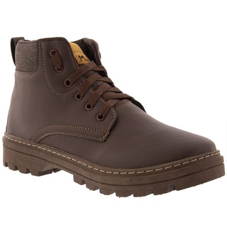 Bota Coturno Mac & Jac Recortes Marrom