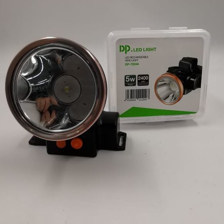 Lanterna de Cabeça Recarregável DP LED DP-7224A 500mAh 50W em Oferta na Shopee
