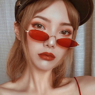 Óculos De Sol Unissexo Com Armação De Metal Retro E Amarelo/Vermelho/Vintage