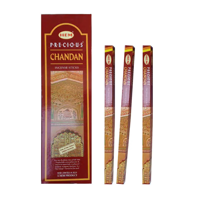 Kit  Incensos Indiano HEM Precious Chandam em Oferta na Shopee