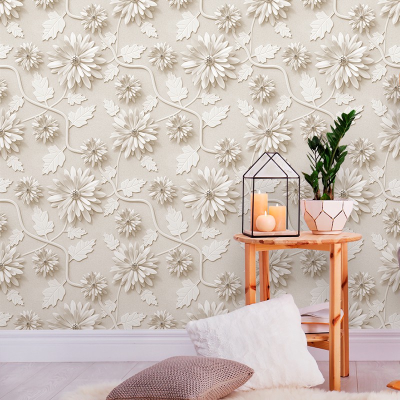 PAPEL DE PAREDE FLORAL ELEGANCE - Home & Living