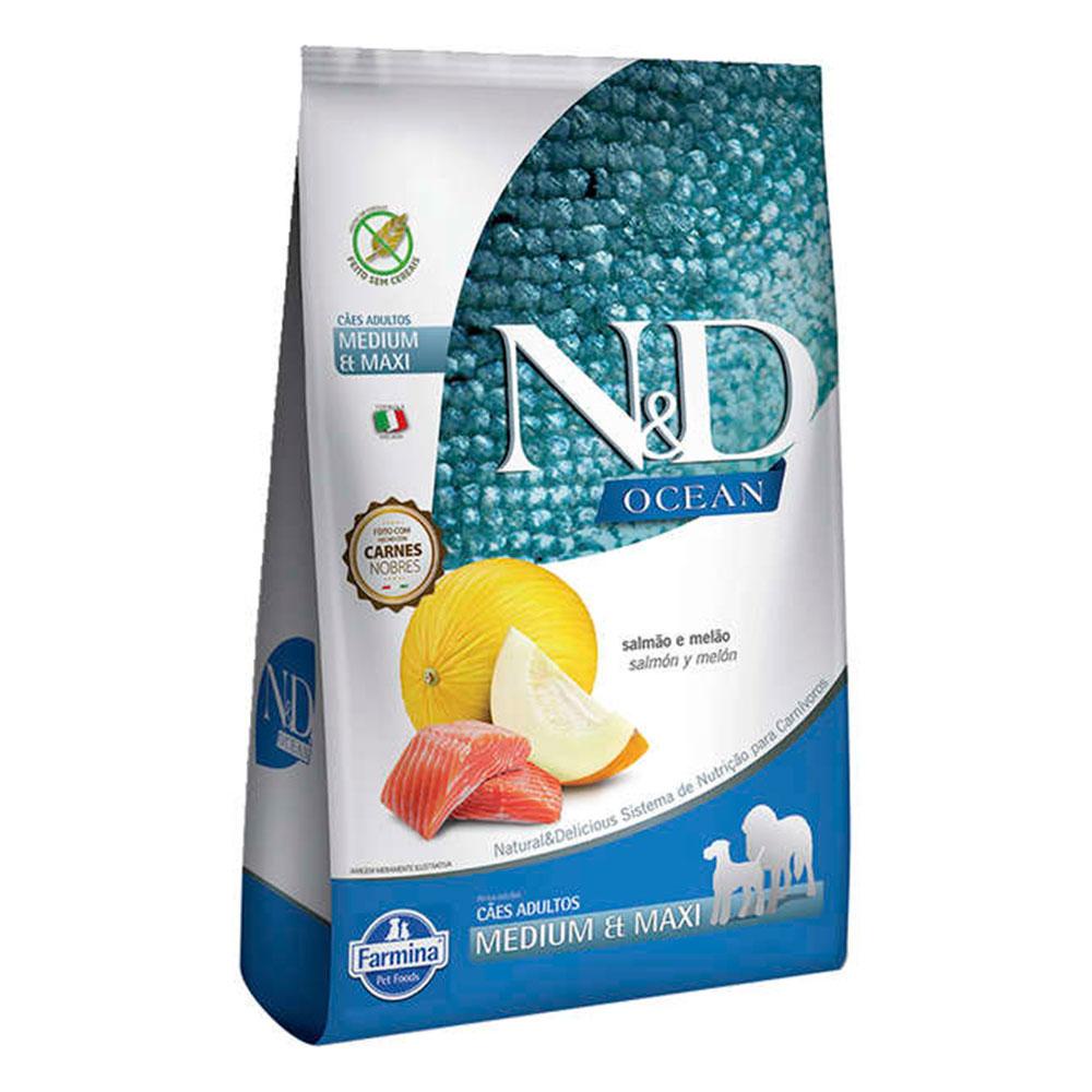 Ração Nd Ocean Caes Medium Maxi Salmão 10,1kg - Pets