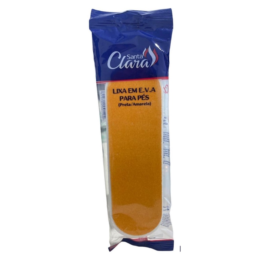 Lixa Para Os Pés Em E.v.a Santa Clara 01 Unidade Preta/amarela - Cod751 em Oferta na Shopee
