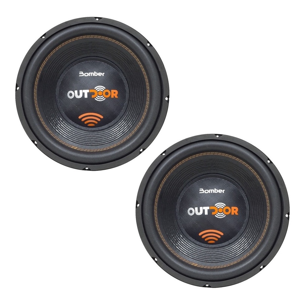 Par Subwoofer 12  Bomber Outdoor 500 Watts Rms 4 Ohms em Oferta na Shopee