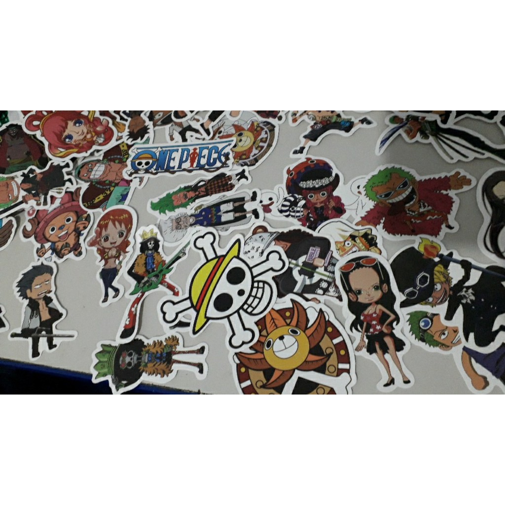 Kit 50 Adesivos Figurinhas Animes Caderno Skate Notebook