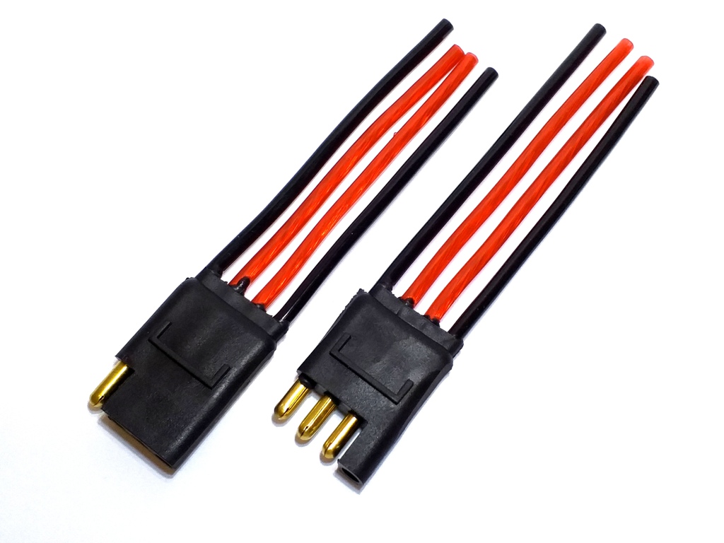 Conector 4 Vias Com Fio 4,0 Mm - Chicote Para Caixa Plug Anti-erro Som Automotivo
