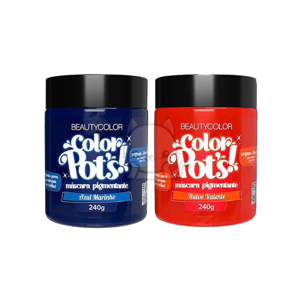 Kit Color Pot's Azul Marinho + Ruivo Valente - Beauty Color