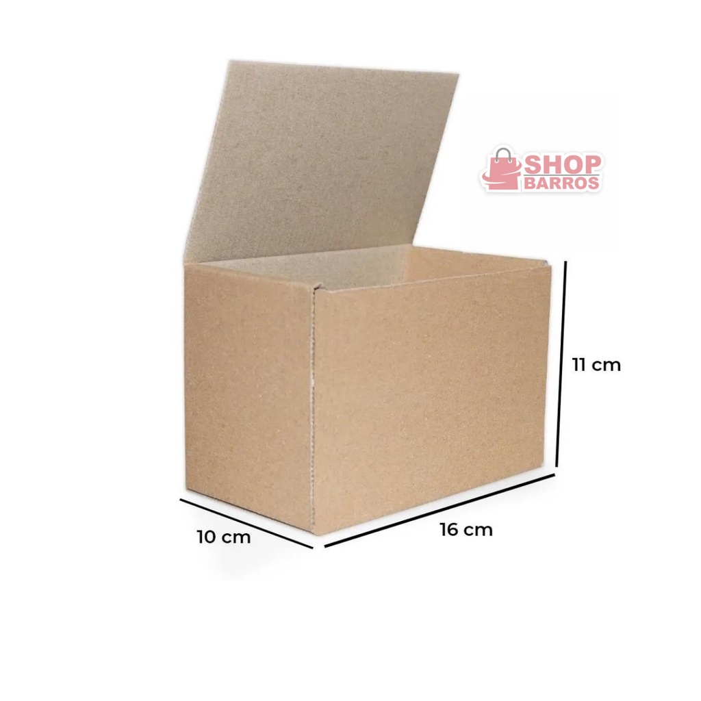 Caixa De Papelão Para Ecommerce 16x11x10 Montável, Resistente, Pode ser Personalizada, Mini Envios, Mini Pac Correios