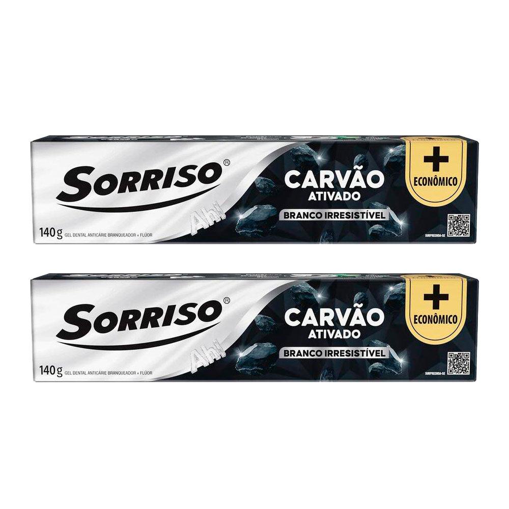 kit 2 Creme Dental Sorriso Carvão 140g em Oferta na Shopee