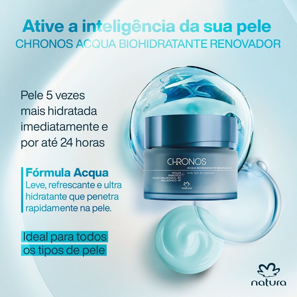 Natura Chronos Acqua Biohidratante Renovador - Refil 40g | Shopee Brasil