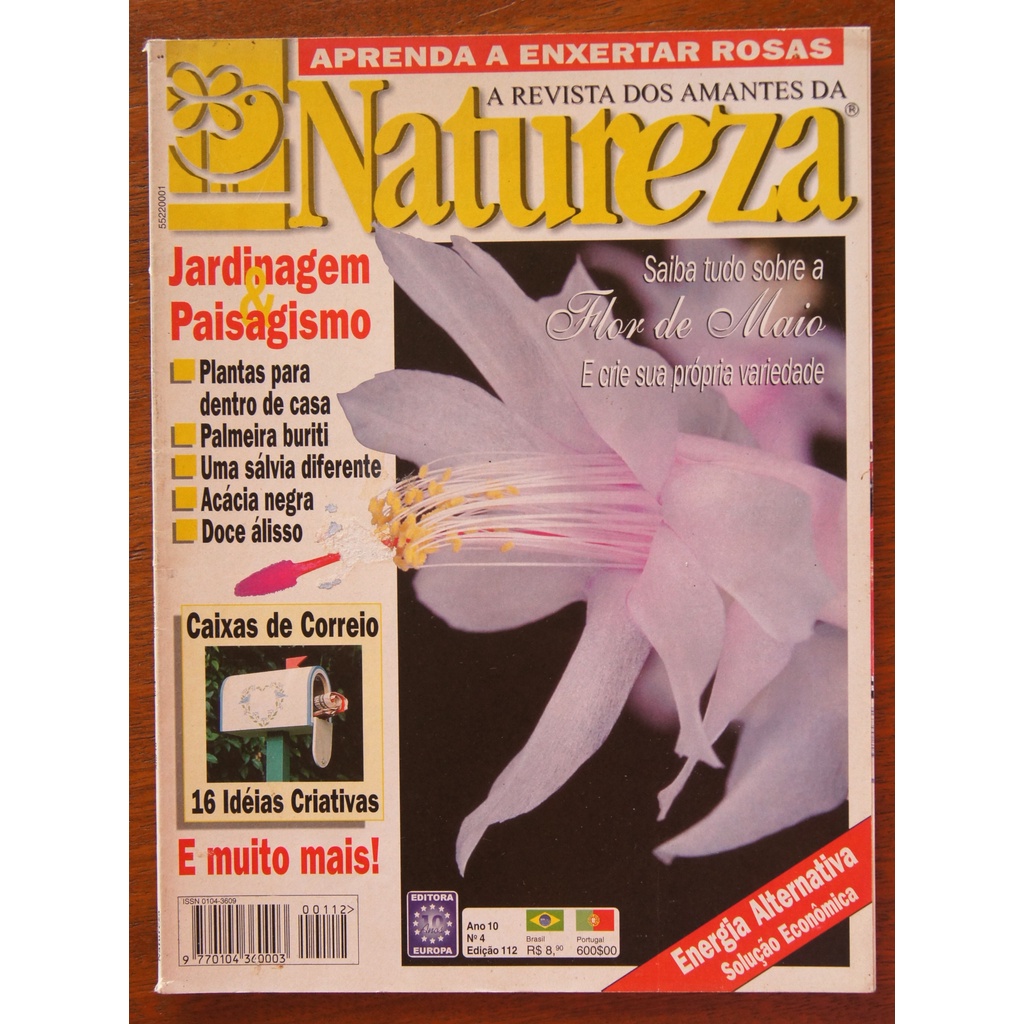 Revista Natureza 10 Maio 1997 Jardinagem Paisagismo